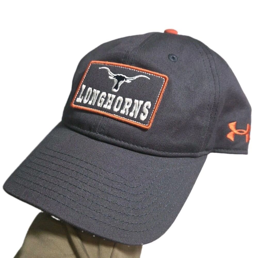 Under Armour Texas Longhorns Hat Cap Charcoal Gray Patch Relaxed Fit Strapback